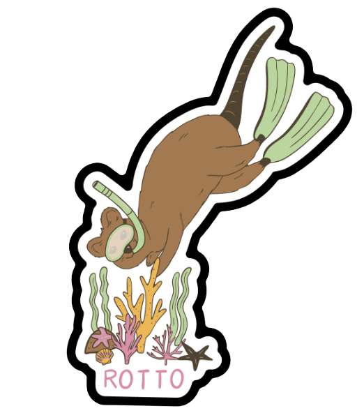 Snorkel Quokka sticker