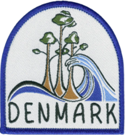 Denmark iron on badge