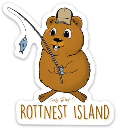 Fishing Quokka - Sticker