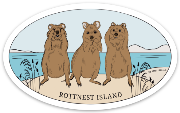 Hear No Speak No Quokka Sticker