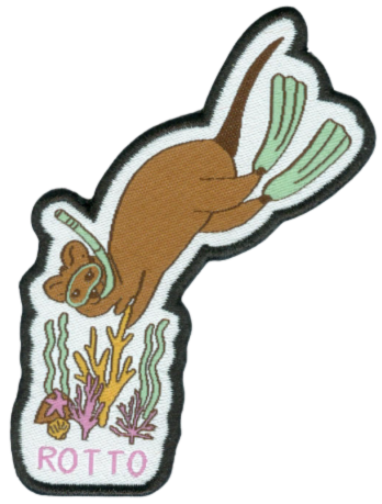 Snorkel Quokka Iron on badge