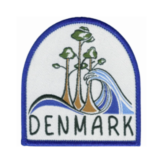 Denmark iron on badge
